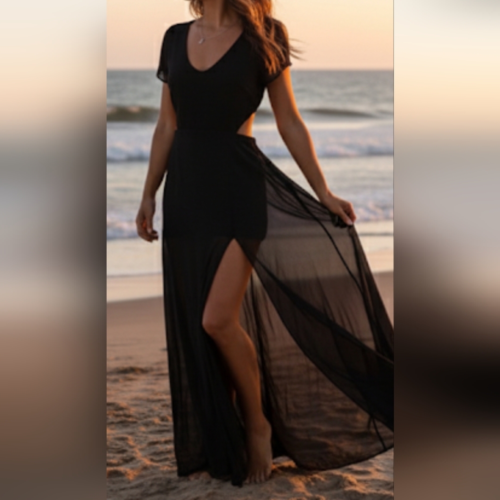 Forever 21 Elegant Black Maxi Dress